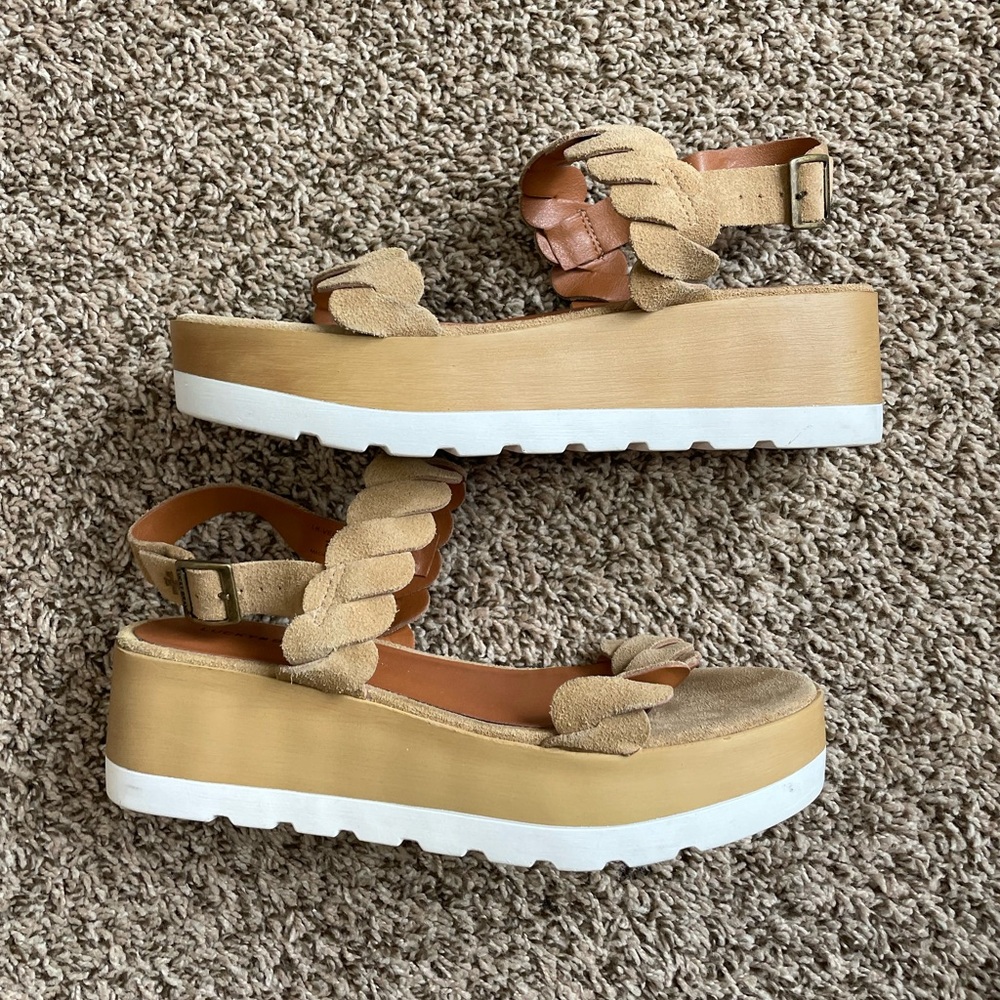 Lucky Brand Women's Vellenora Platform Wedge Sandal Size 7.5